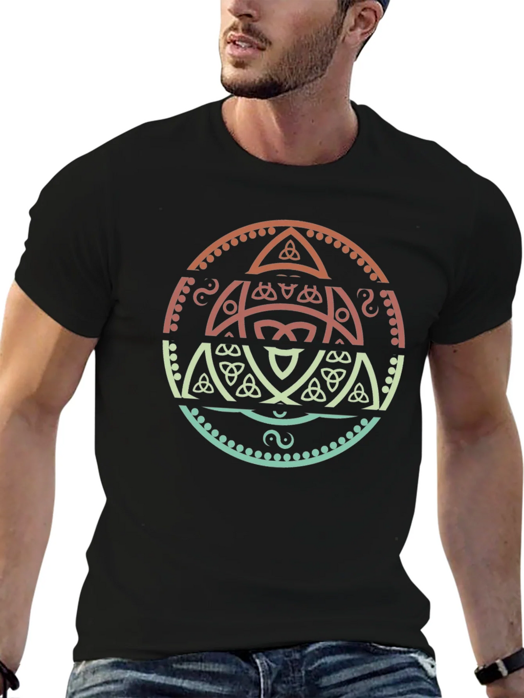 Celtic Knot Graphic Tee - Stylish Black T-Shirt product image 9