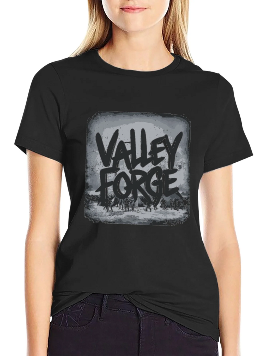 Valley Forge T-Shirt - Black Graphic Tee product image 5