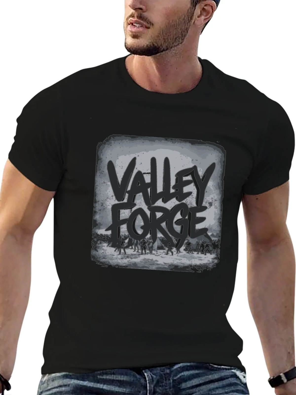 Valley Forge T-Shirt - Black Graphic Tee product image 9