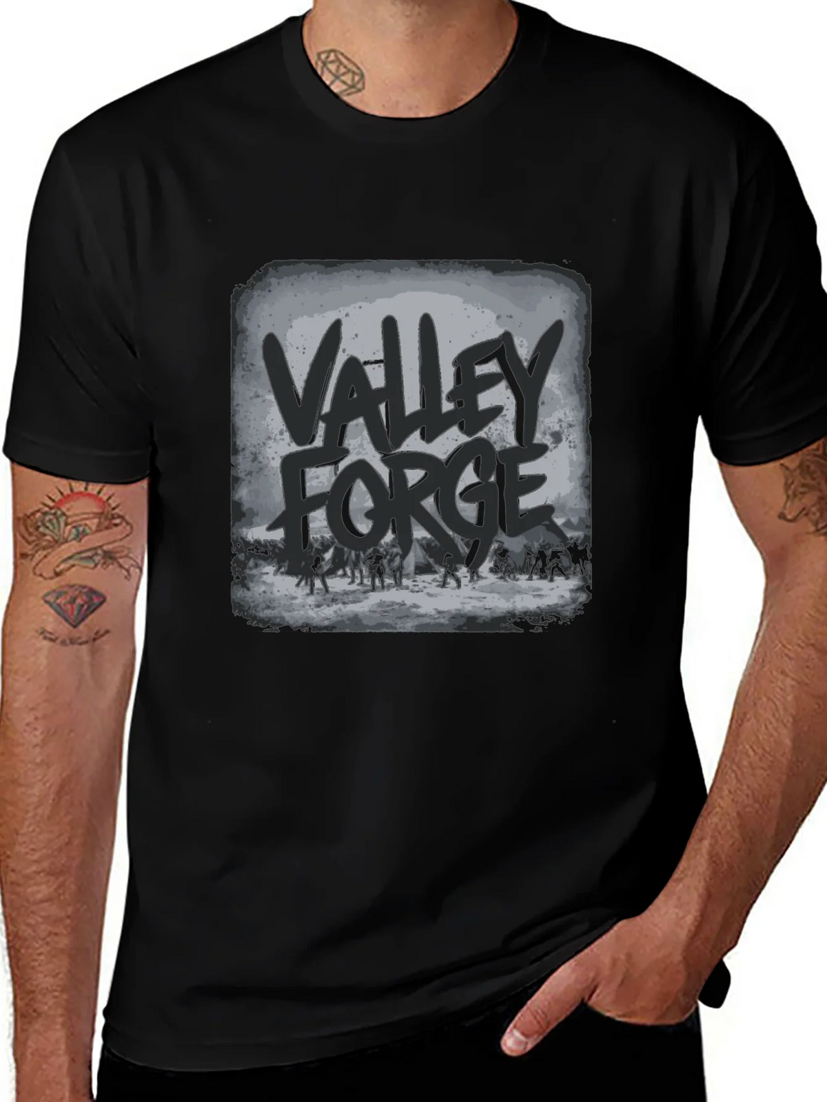 Valley Forge T-Shirt - Black Graphic Tee product image 1