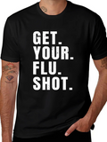 Get Your Flu Shot T-Shirt - Black Cotton Tee product image 1