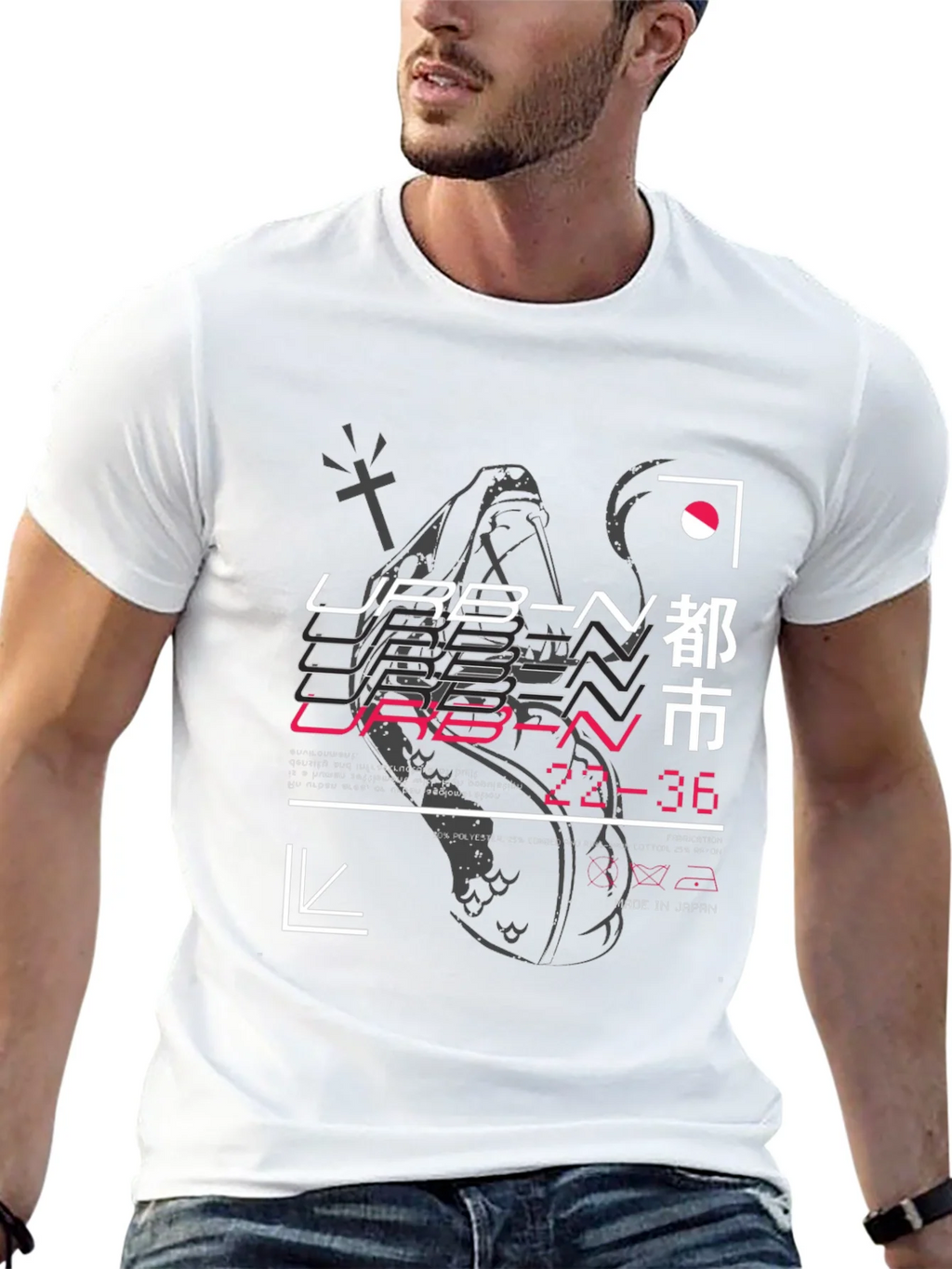 Urban Graphic Print Black T-Shirt product image 4
