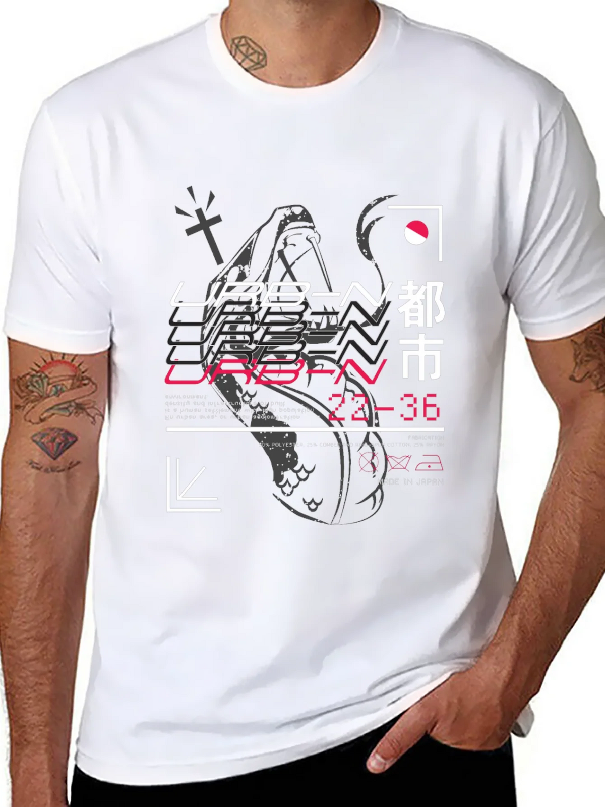Urban Graphic Print Black T-Shirt product image 10