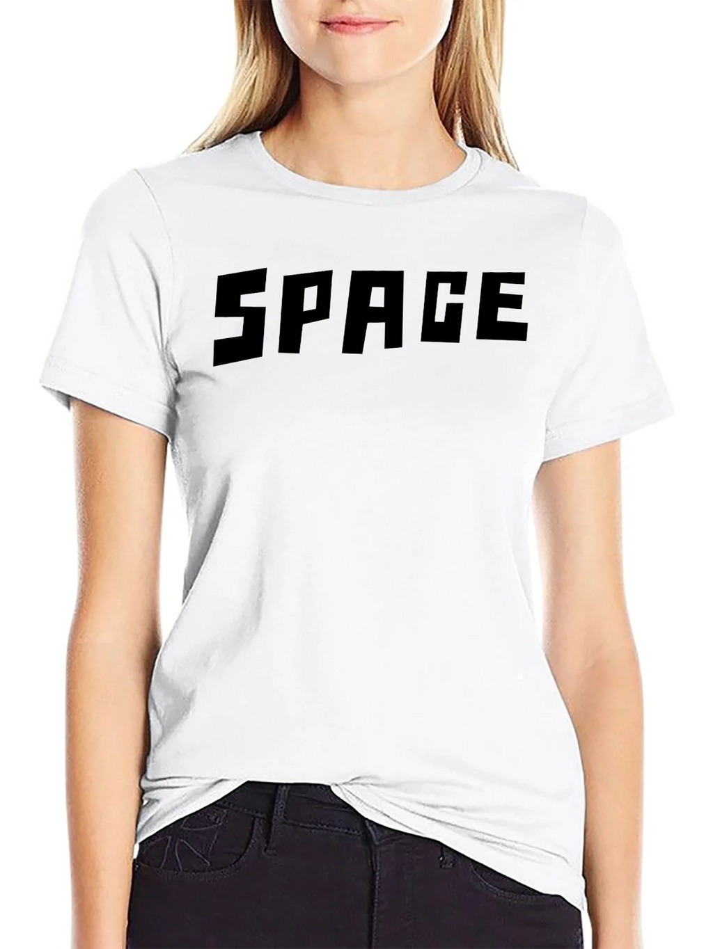 Mens Black SPACE Graphic Crewneck T-Shirt product image 11