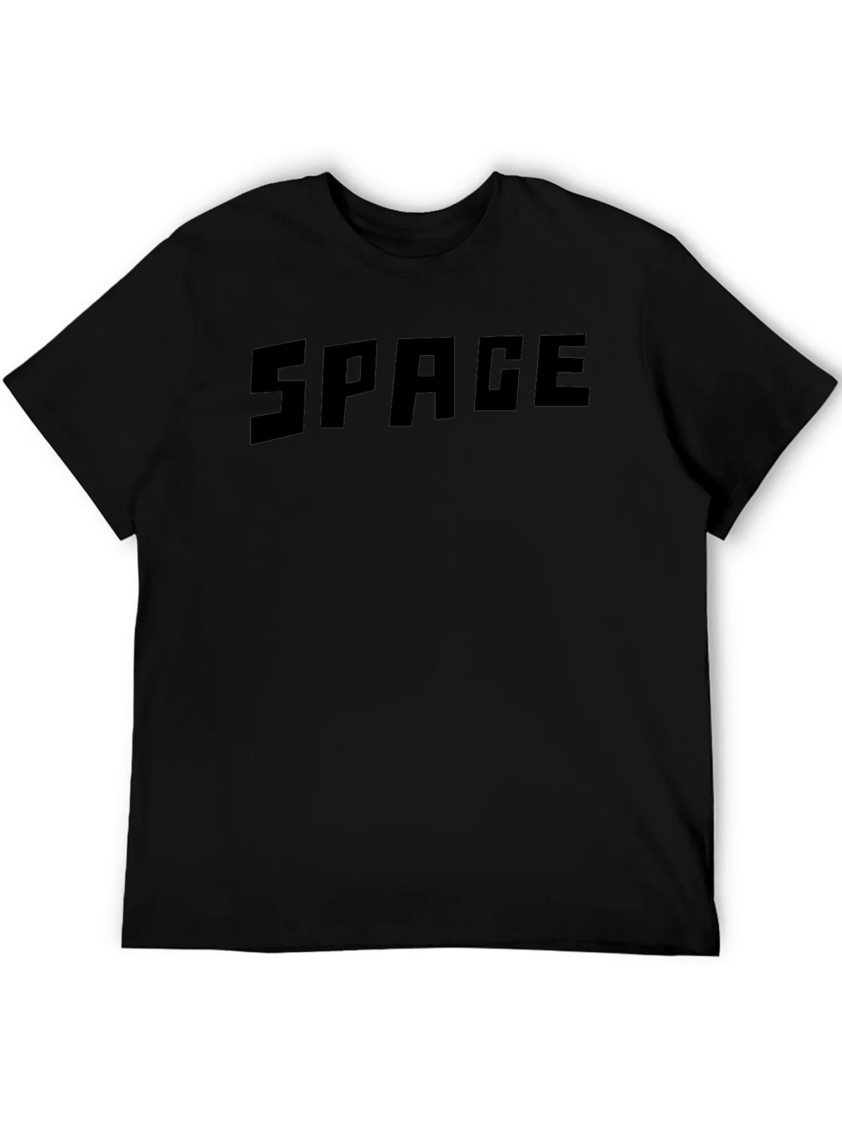 Mens Black SPACE Graphic Crewneck T-Shirt product image 8