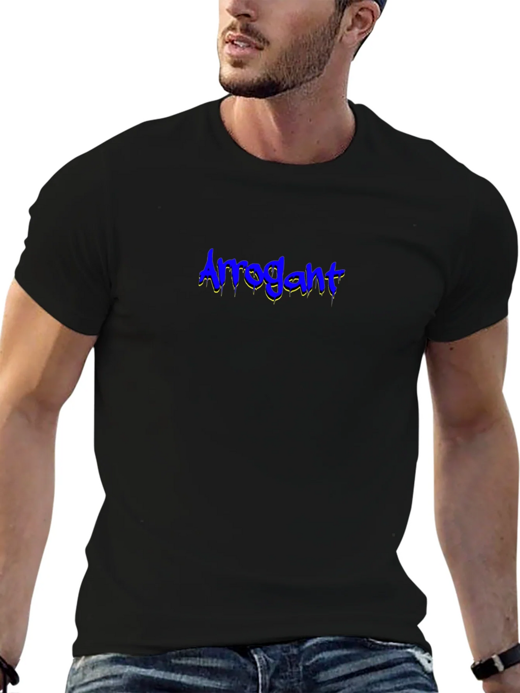 Arrogant Graphic Tee - Black Cotton Blend product image 9