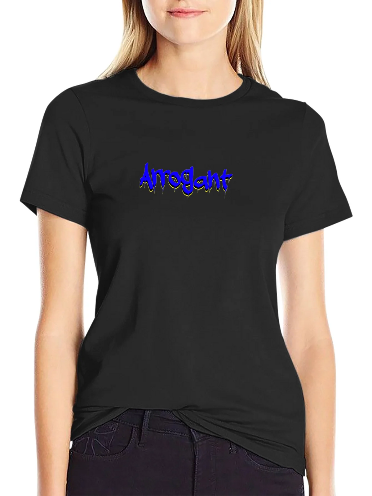 Arrogant Graphic Tee - Black Cotton Blend product image 5