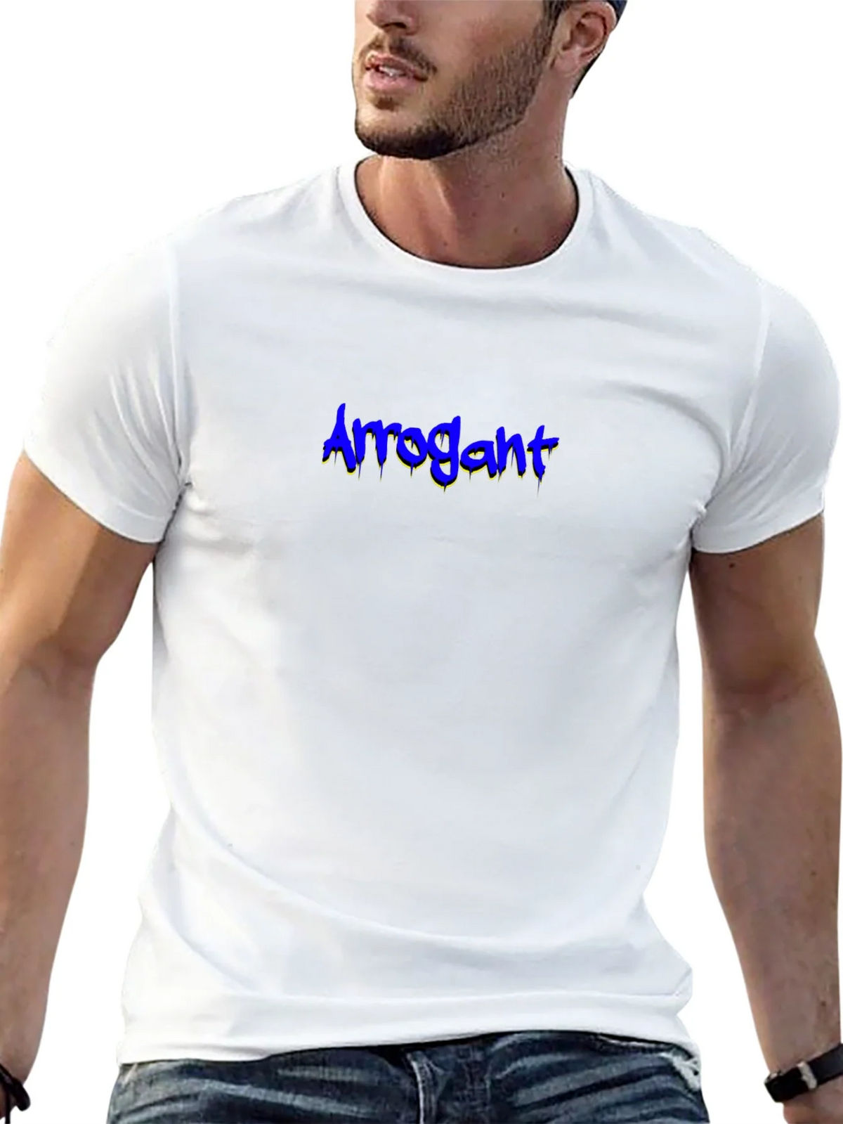 Arrogant Graphic Tee - Black Cotton Blend product image 4