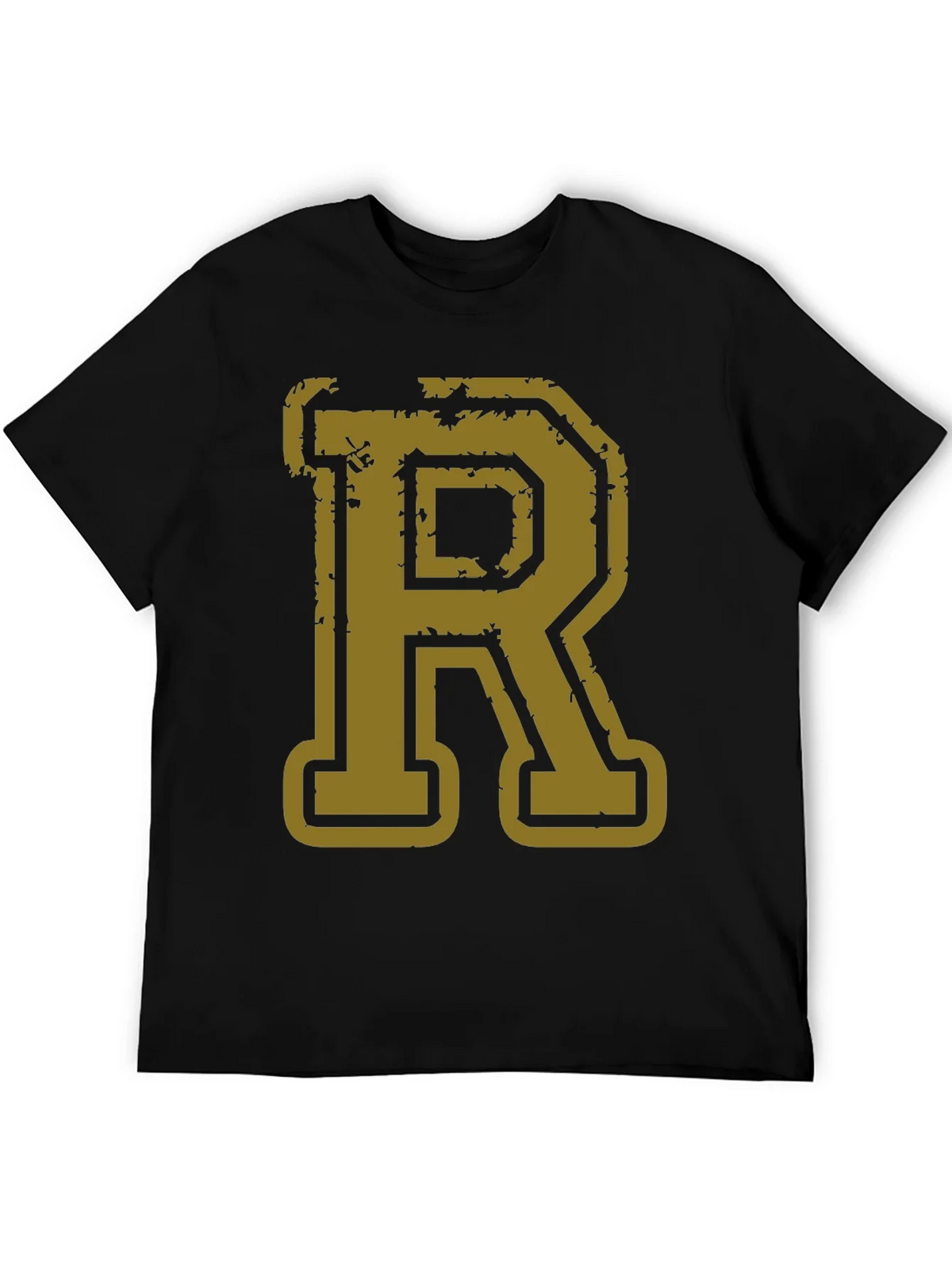 Letter R Graphic Print Black T-Shirt product image 8