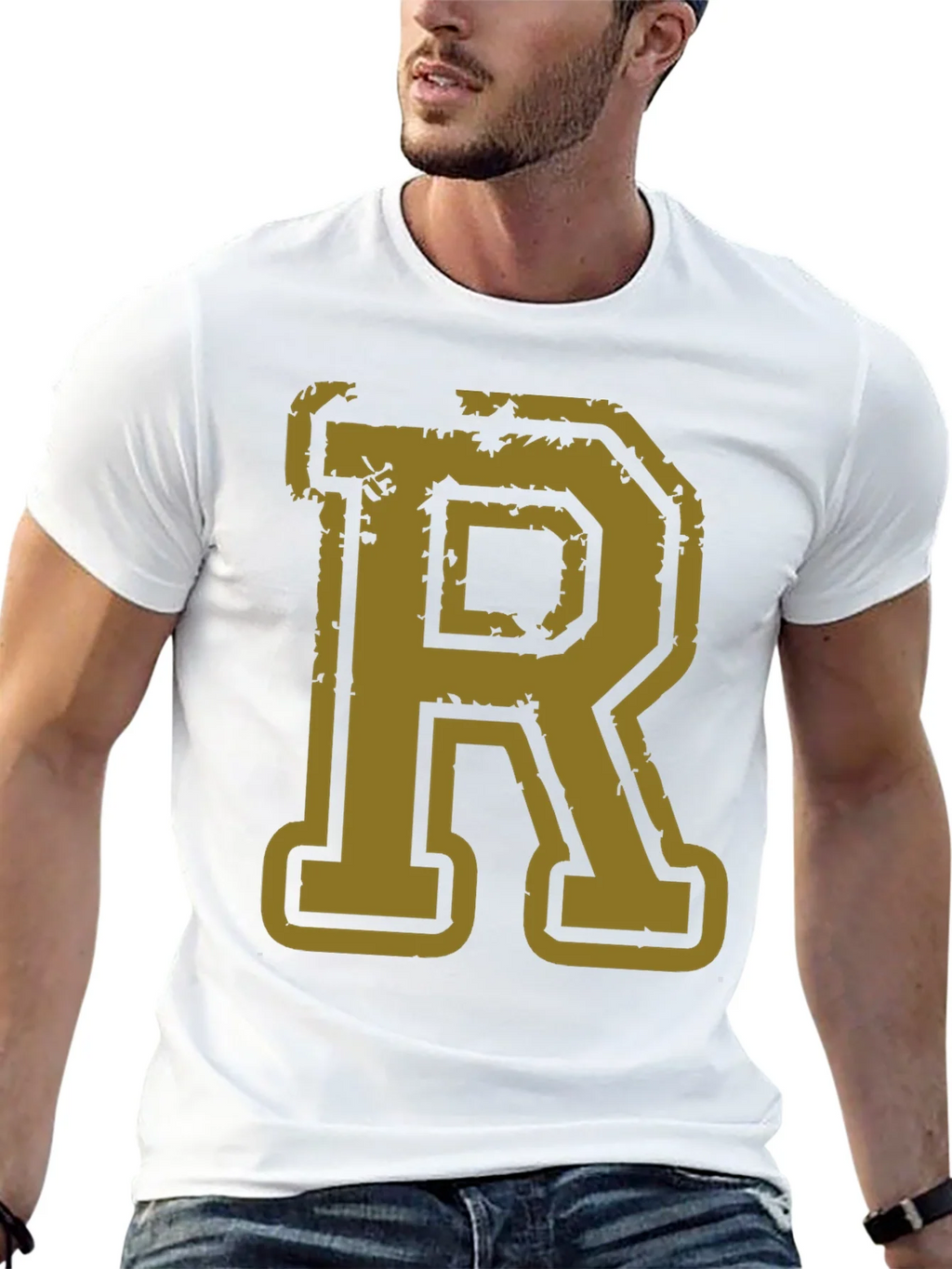 Letter R Graphic Print Black T-Shirt product image 4