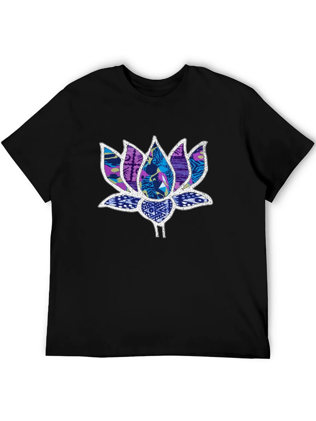 Lotus Flower Graphic Black T-Shirt product image 8