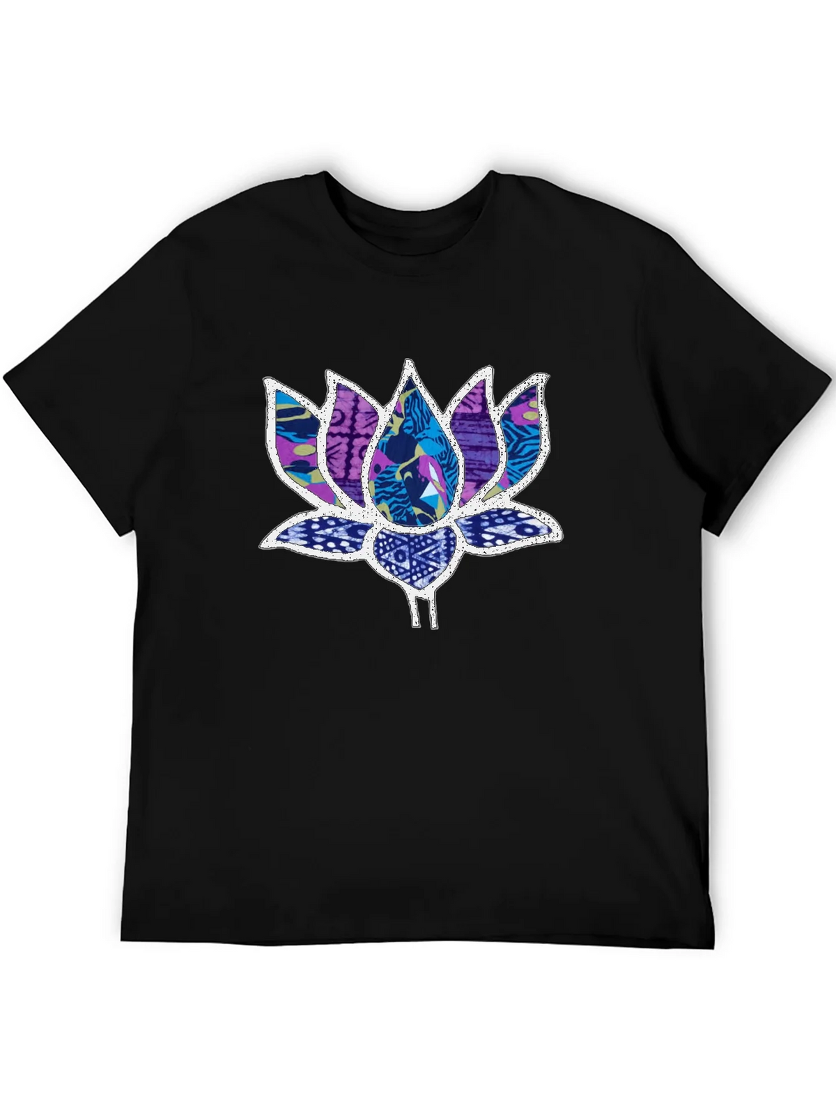 Lotus Flower Graphic Black T-Shirt product image 8