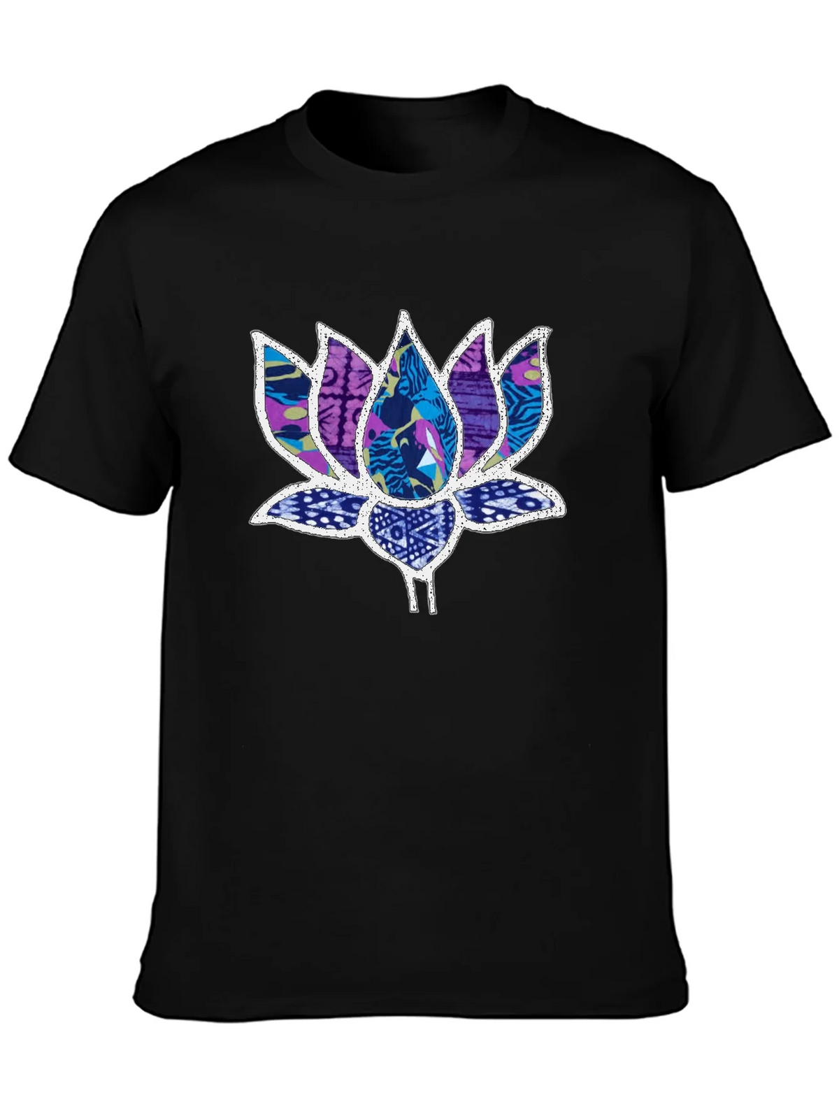 Lotus Flower Graphic Black T-Shirt product image 6