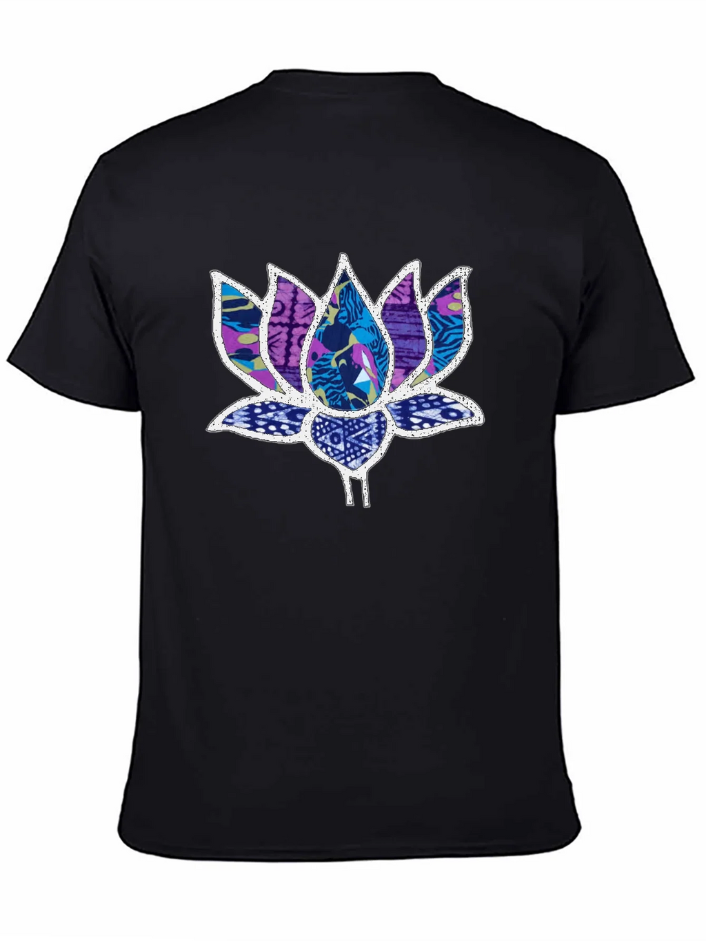 Lotus Flower Graphic Black T-Shirt product image 7