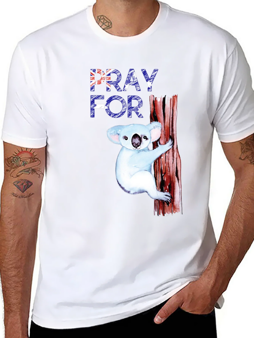 Pray for Australia T-Shirt Koala Bear Tee product image 10