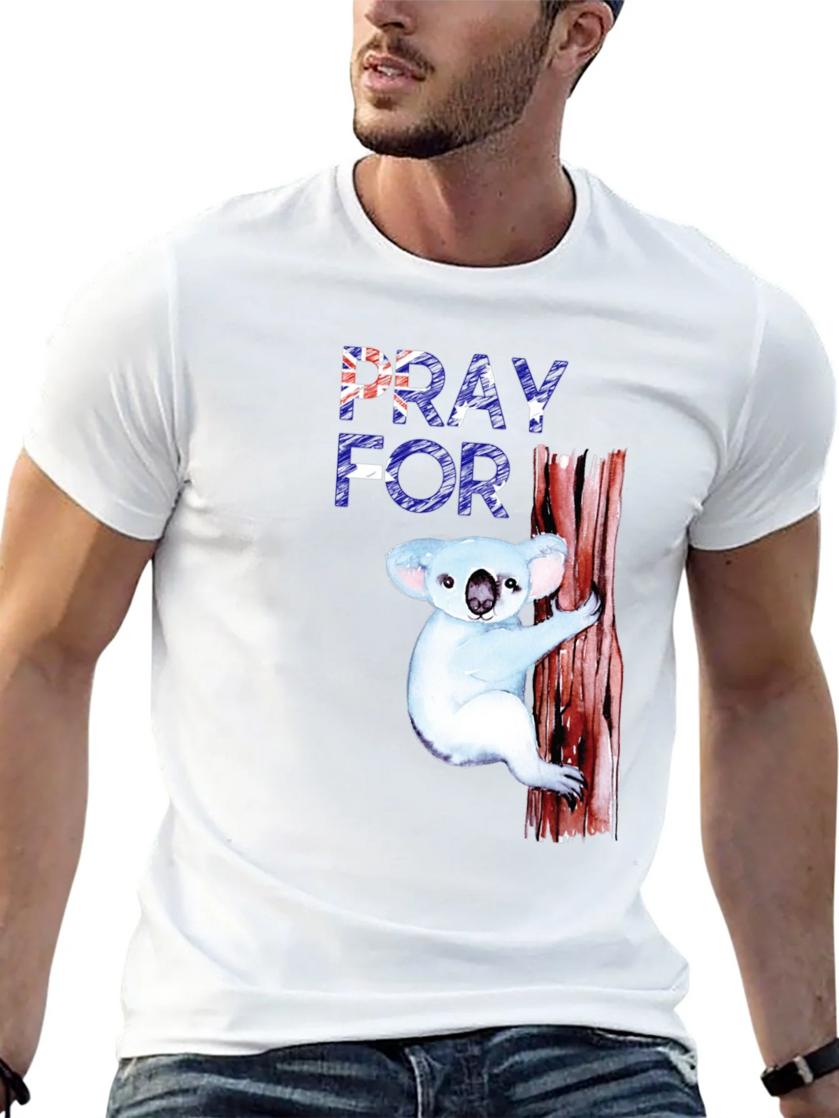 Pray for Australia T-Shirt Koala Bear Tee product image 4