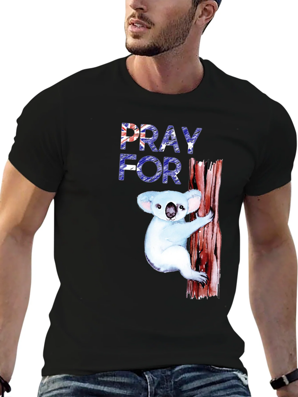 Pray for Australia T-Shirt Koala Bear Tee product image 9