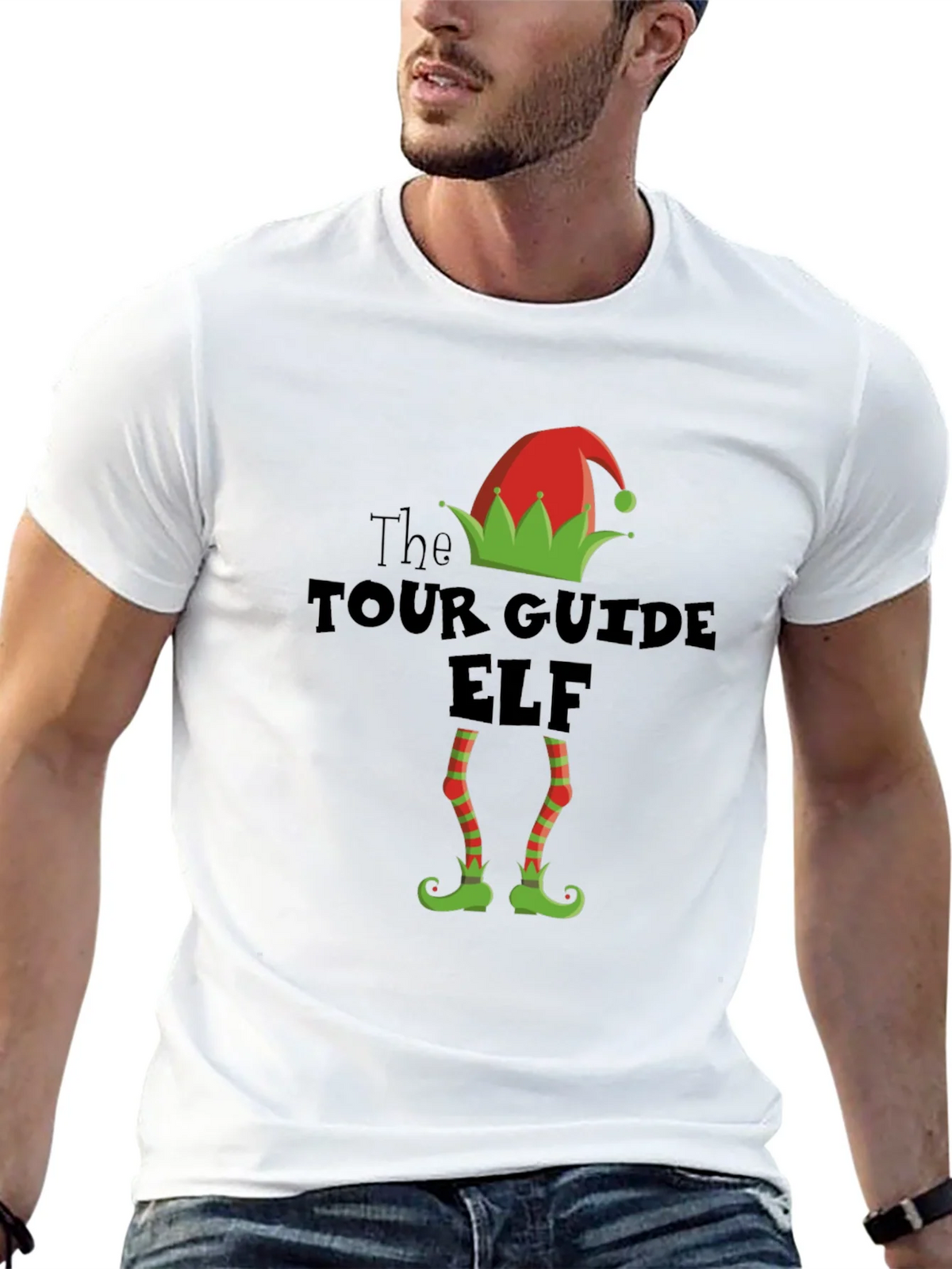 Tour Guide Elf Holiday T-Shirt product image 4