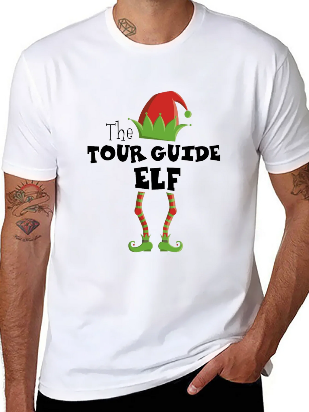 Tour Guide Elf Holiday T-Shirt product image 10