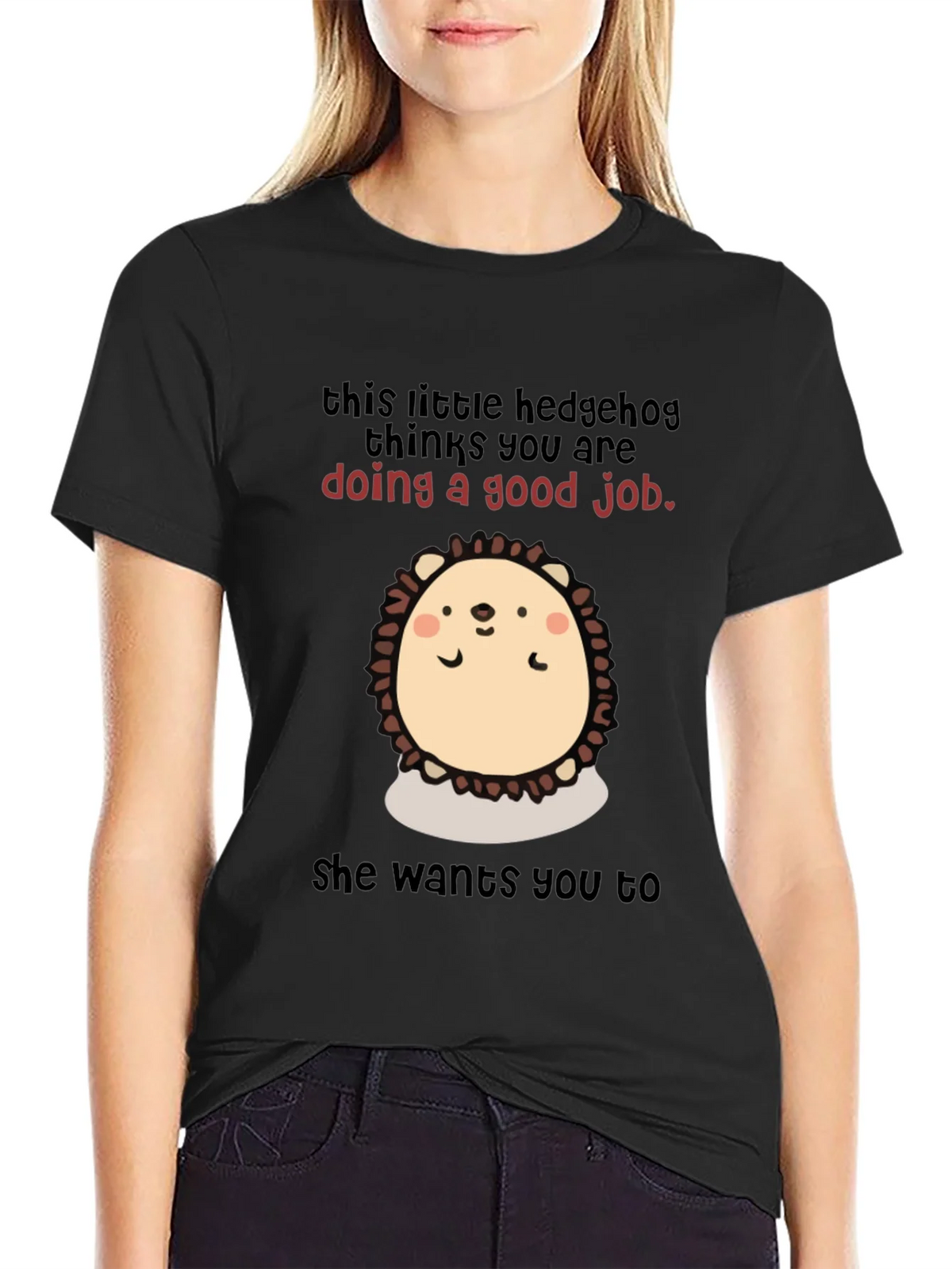 Cute Hedgehog Encouragement T-Shirt product image 5