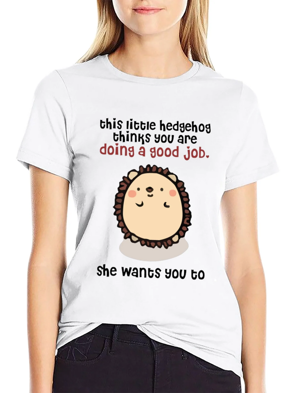 Cute Hedgehog Encouragement T-Shirt product image 11