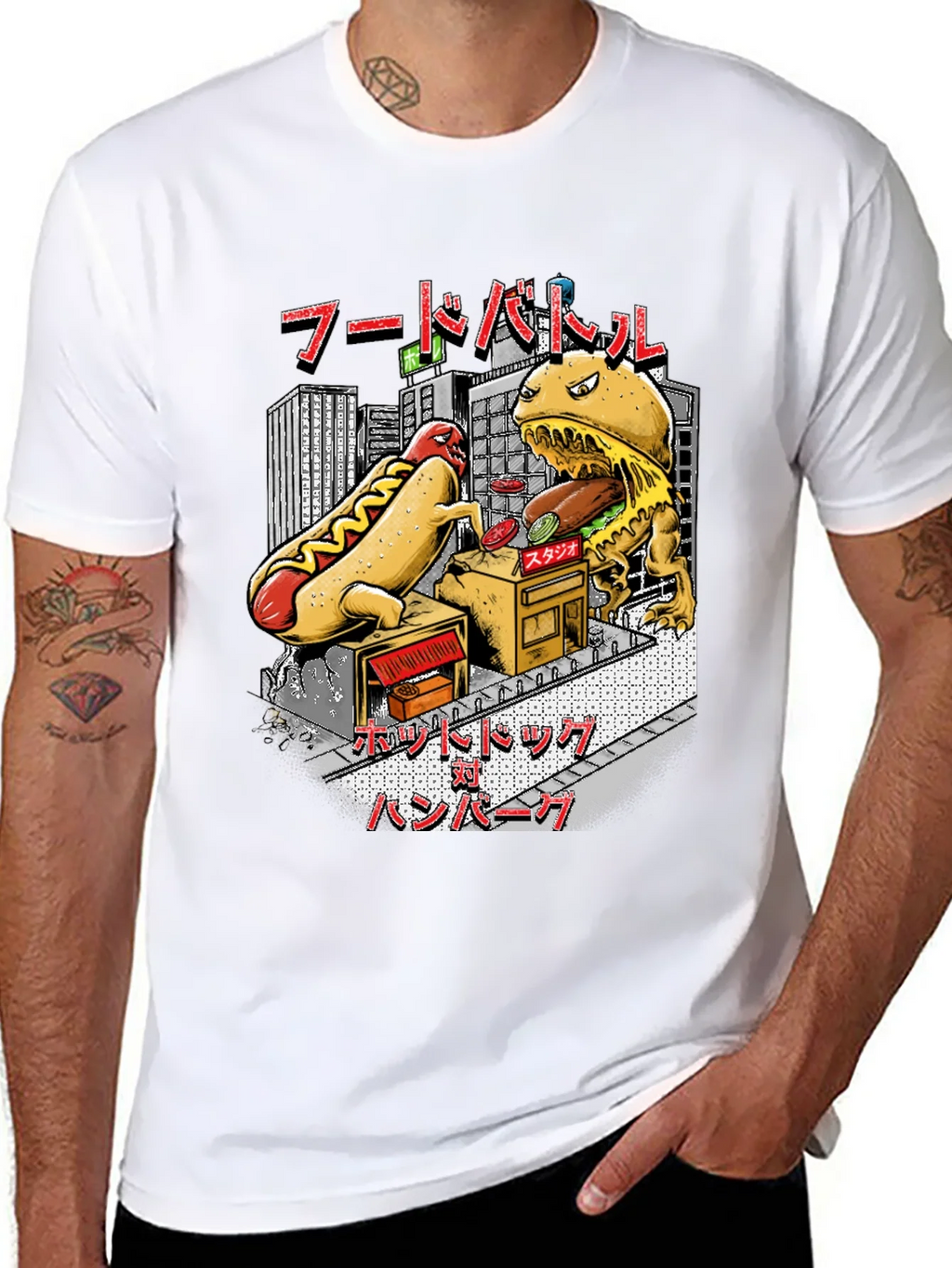 Food Battle Graphic Tee - Hotdog vs Burger product image 10