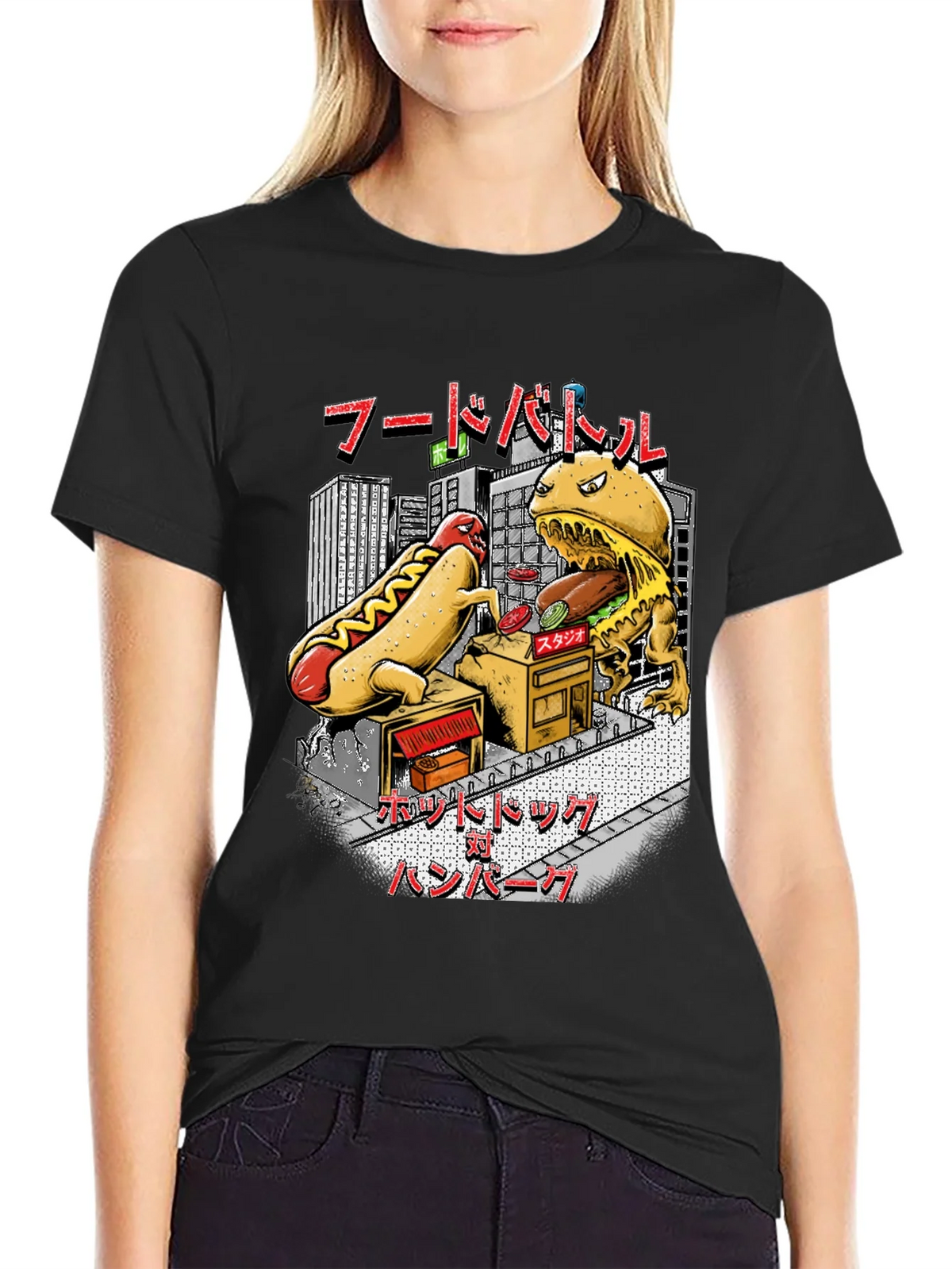 Food Battle Graphic Tee - Hotdog vs Burger product image 5