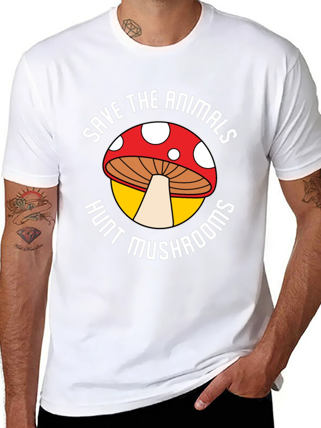 Save the Animals Hunt Mushrooms Graphic Tee product image 10