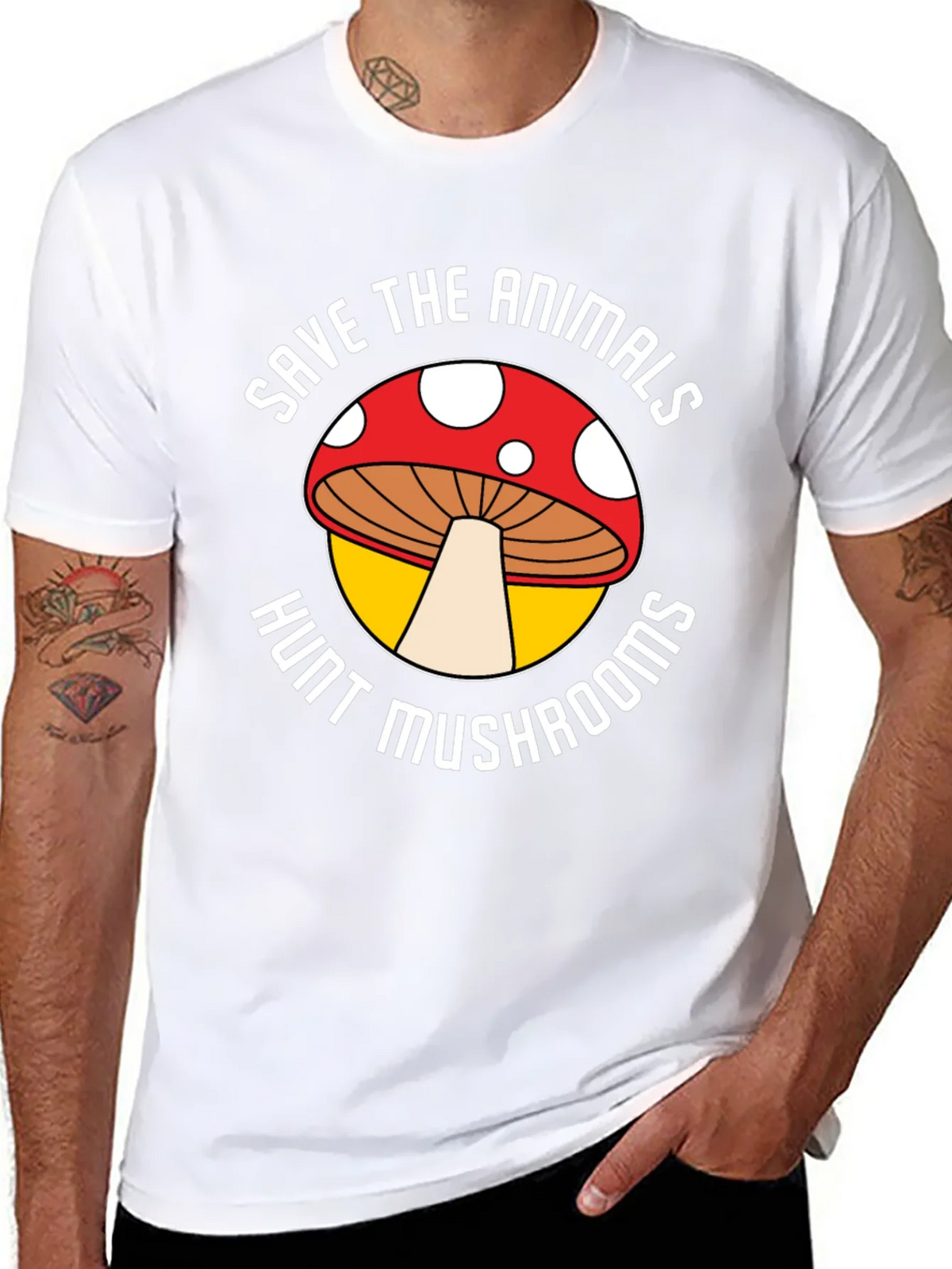 Save the Animals Hunt Mushrooms Graphic Tee product image 10