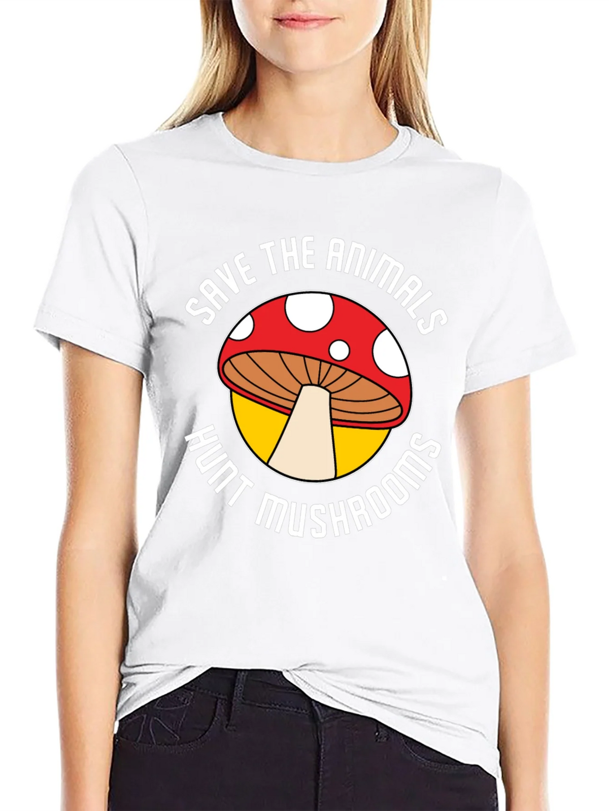 Save the Animals Hunt Mushrooms Graphic Tee product image 11