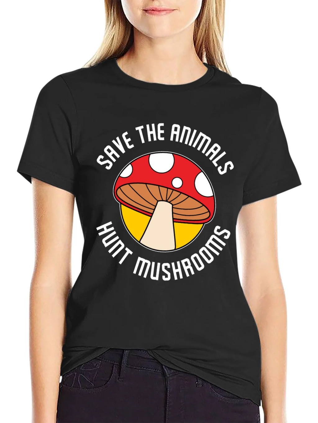 Save the Animals Hunt Mushrooms Graphic Tee product image 5