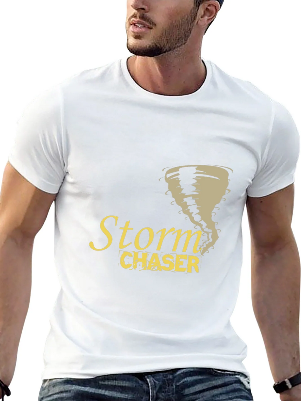 Storm Chaser Black T-Shirt Tornado Graphic Design product image 4