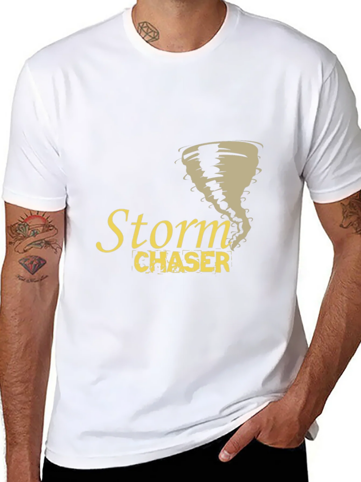 Storm Chaser Black T-Shirt Tornado Graphic Design product image 10