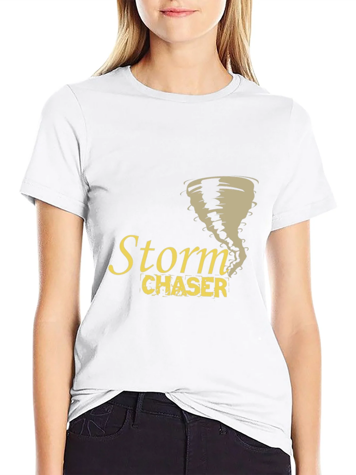 Storm Chaser Black T-Shirt Tornado Graphic Design product image 11
