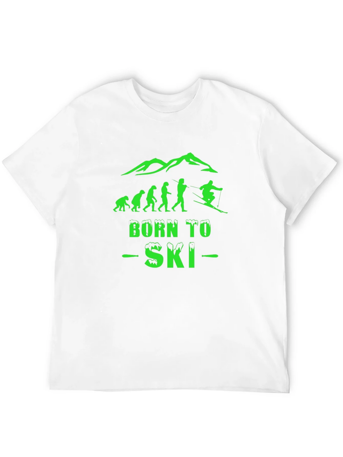 Born To Ski Black Graphic T-Shirt product image 3