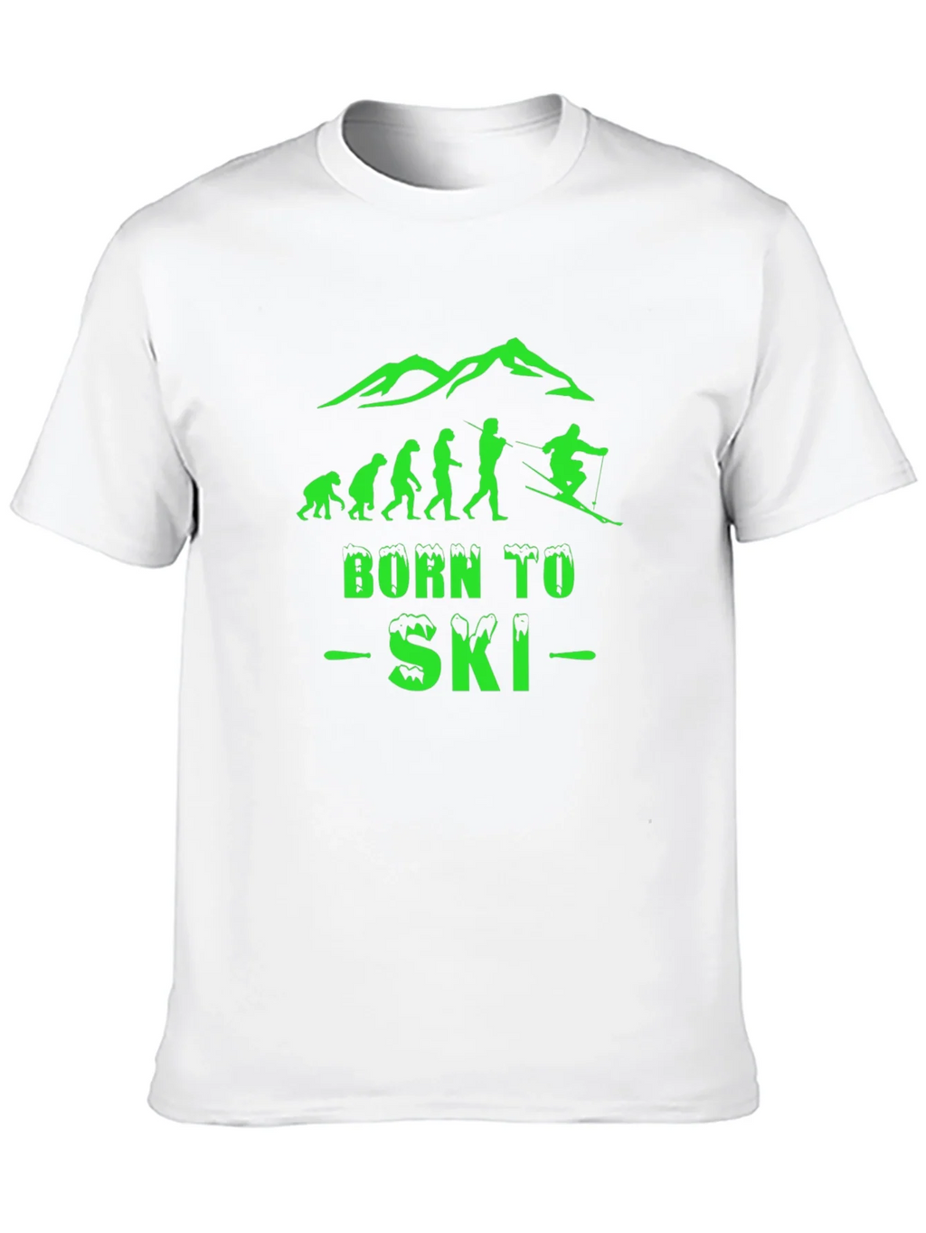 Born To Ski Black Graphic T-Shirt product image 12