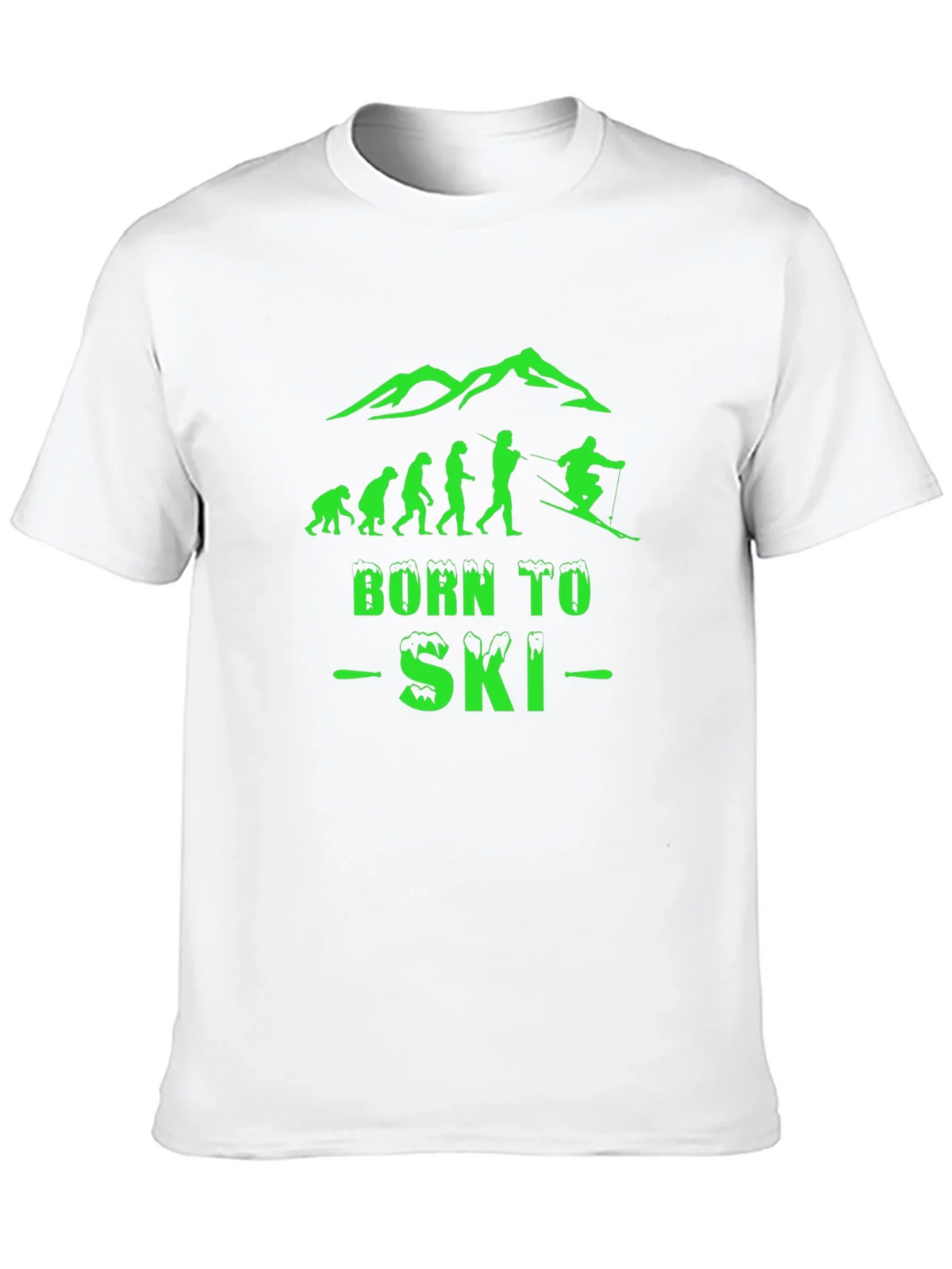Born To Ski Black Graphic T-Shirt product image 12