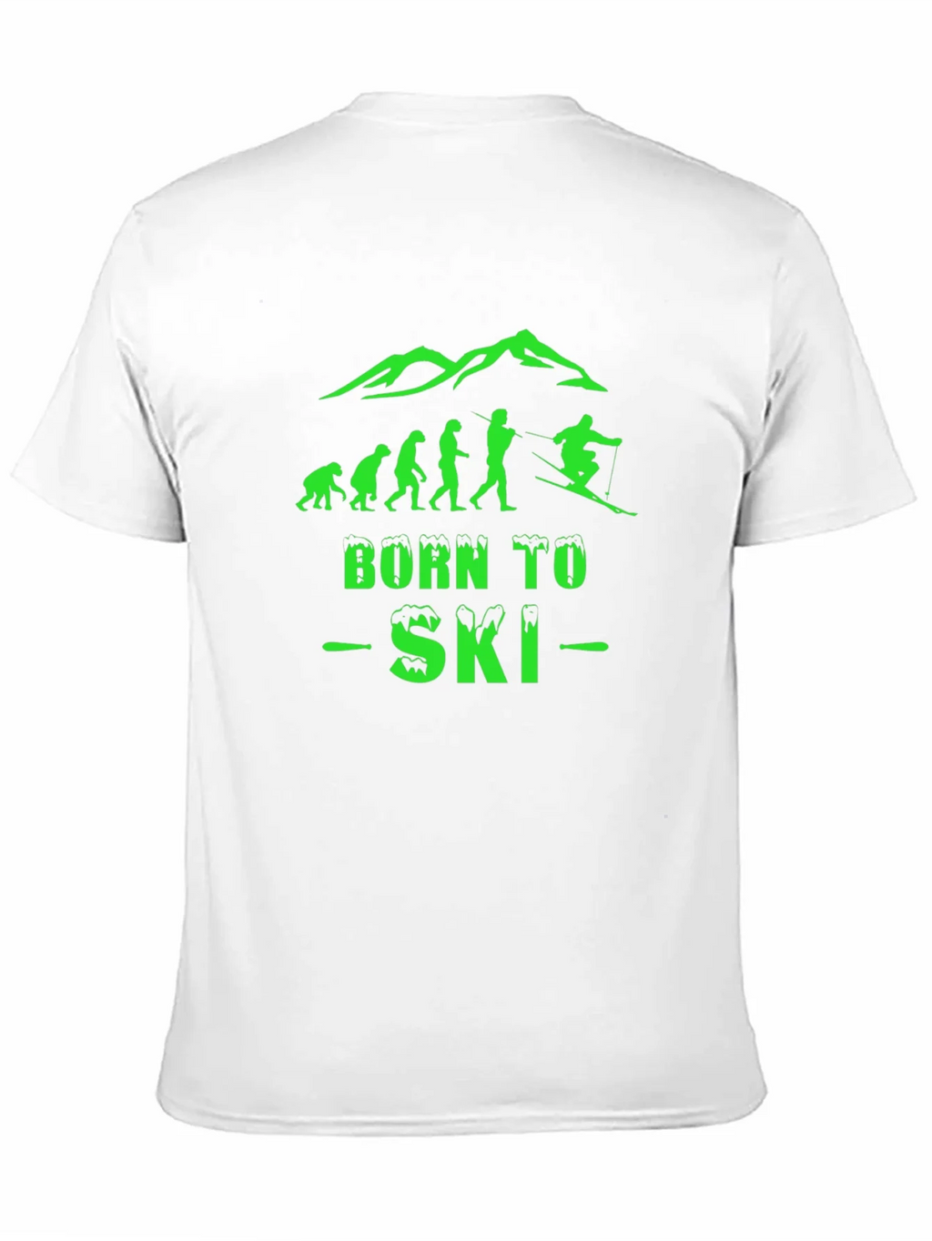 Born To Ski Black Graphic T-Shirt product image 2