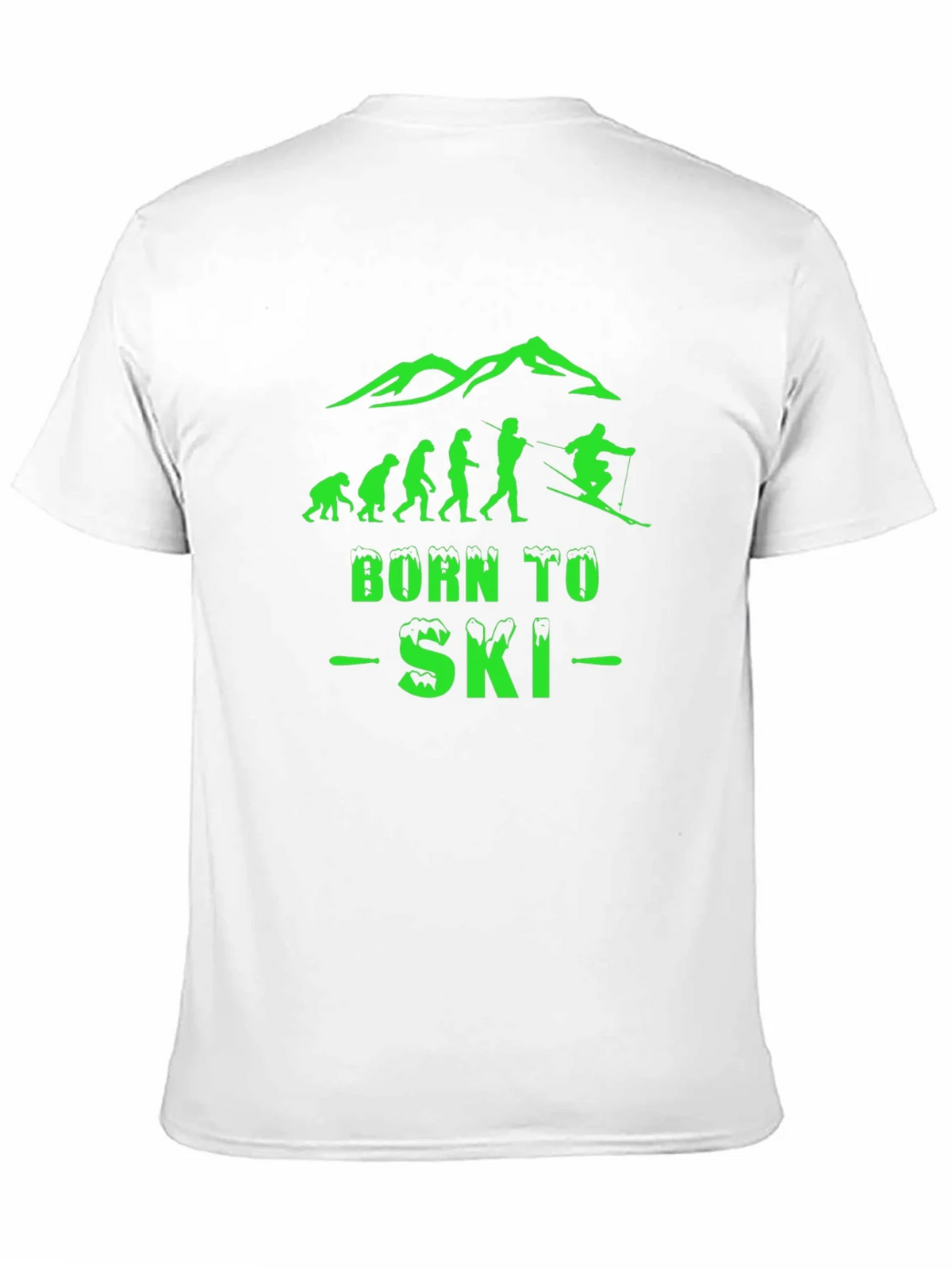 Born To Ski Black Graphic T-Shirt product image 2