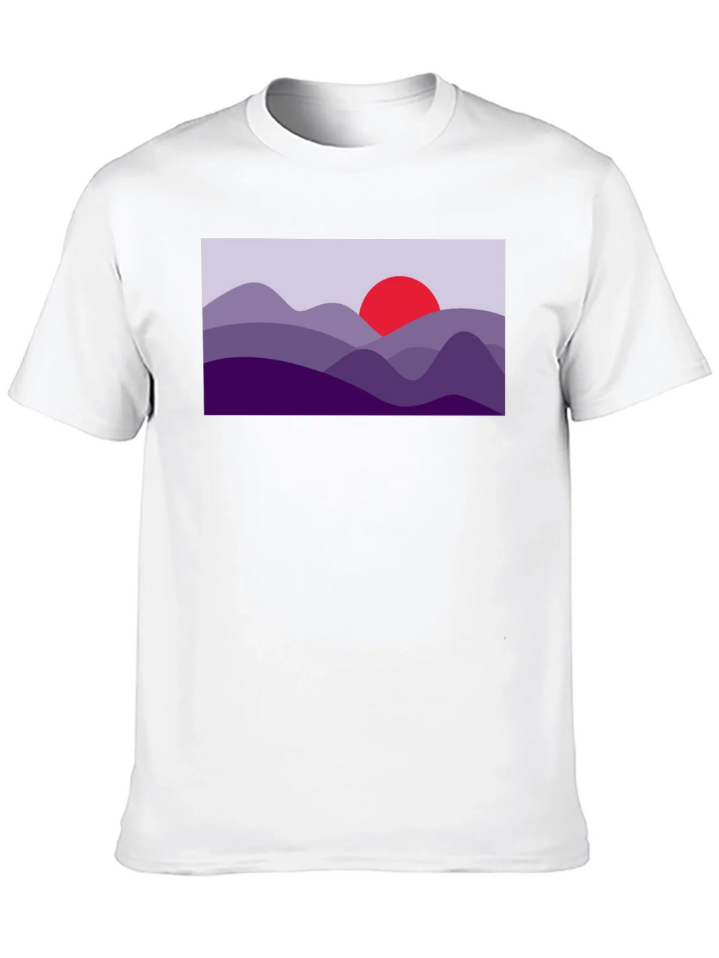 Abstract Mountain Sunset Graphic Tee - Black product image 12