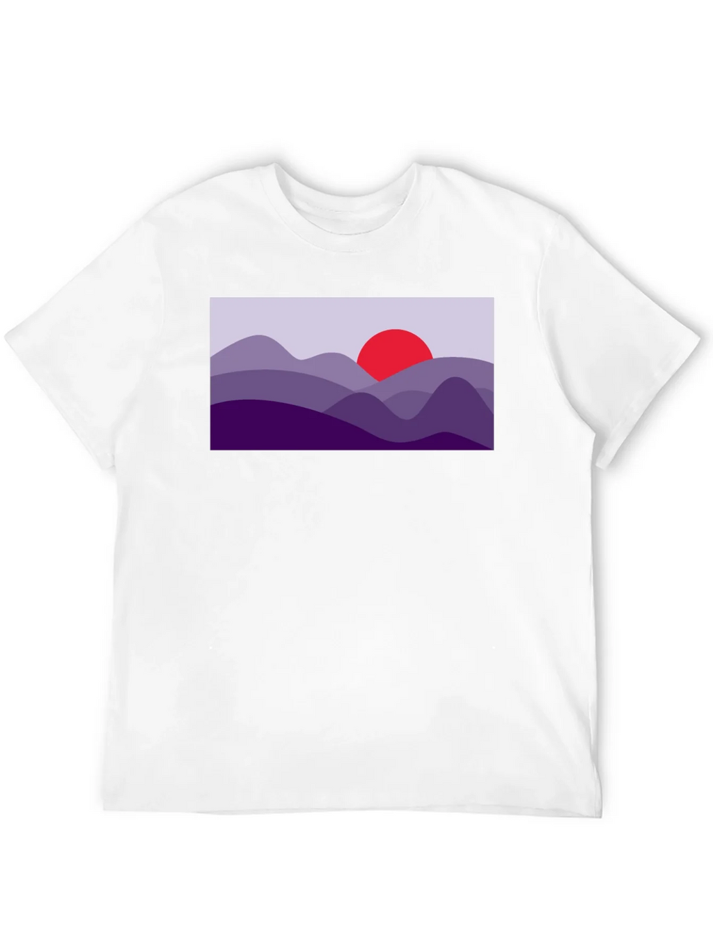 Abstract Mountain Sunset Graphic Tee - Black product image 3