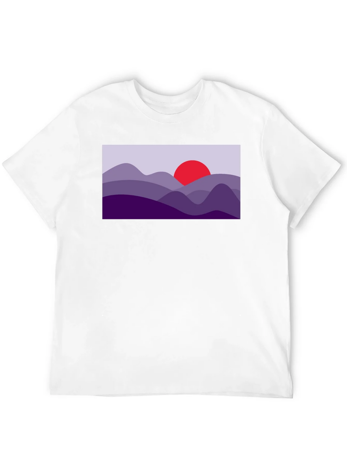 Abstract Mountain Sunset Graphic Tee - Black product image 3