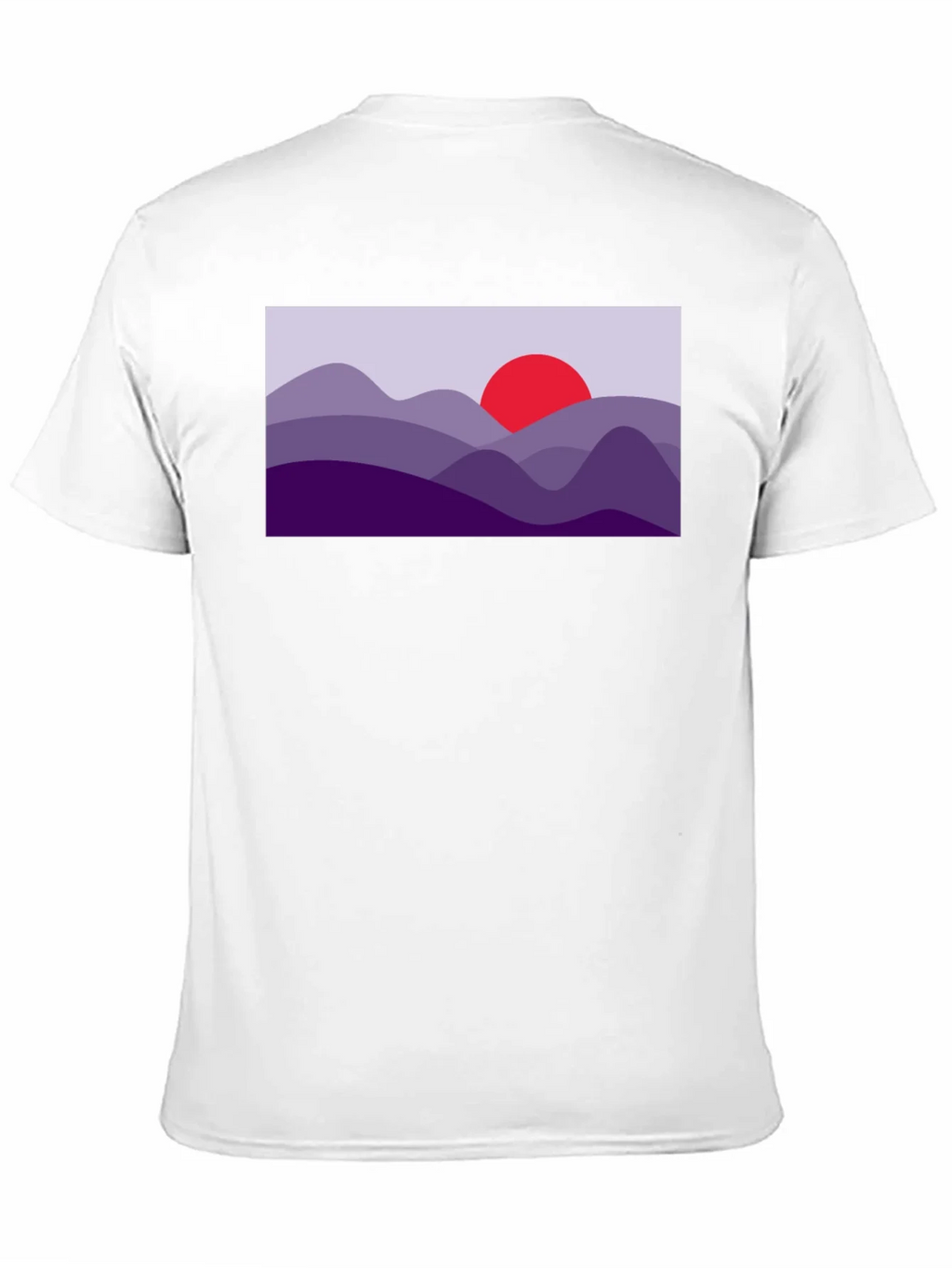Abstract Mountain Sunset Graphic Tee - Black product image 2