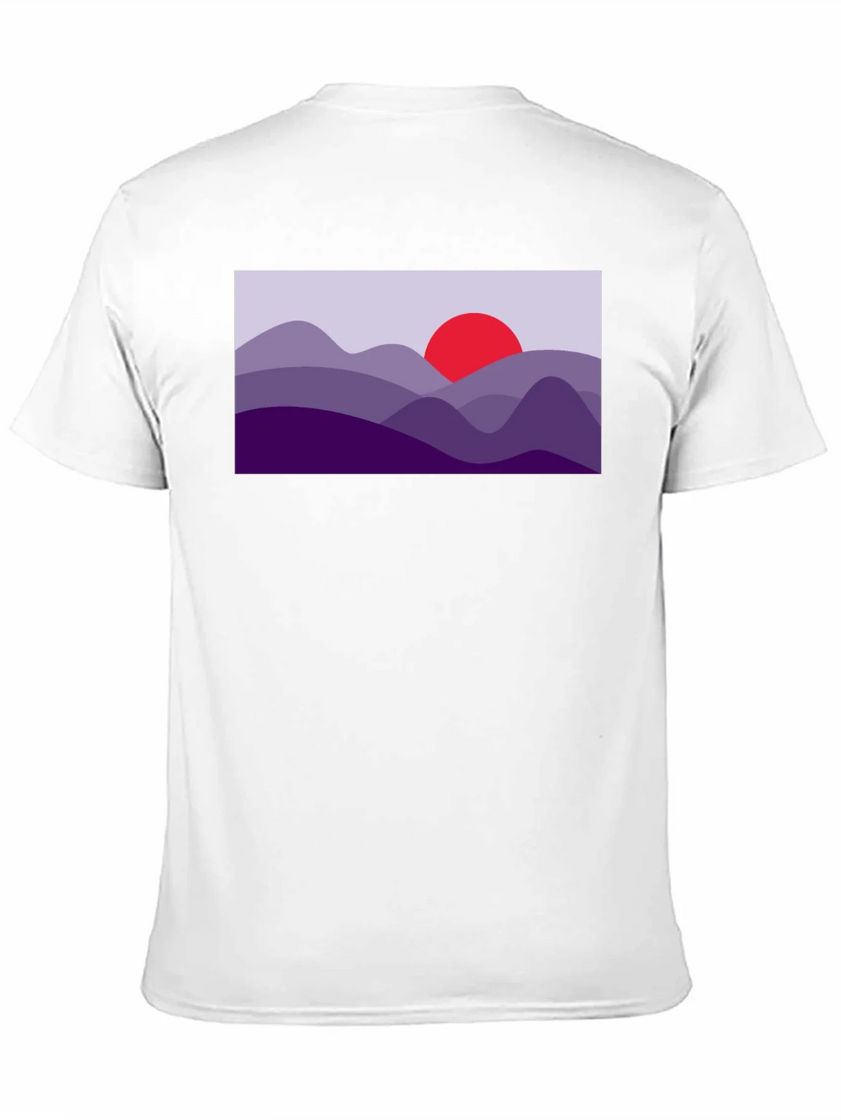 Abstract Mountain Sunset Graphic Tee - Black product image 2