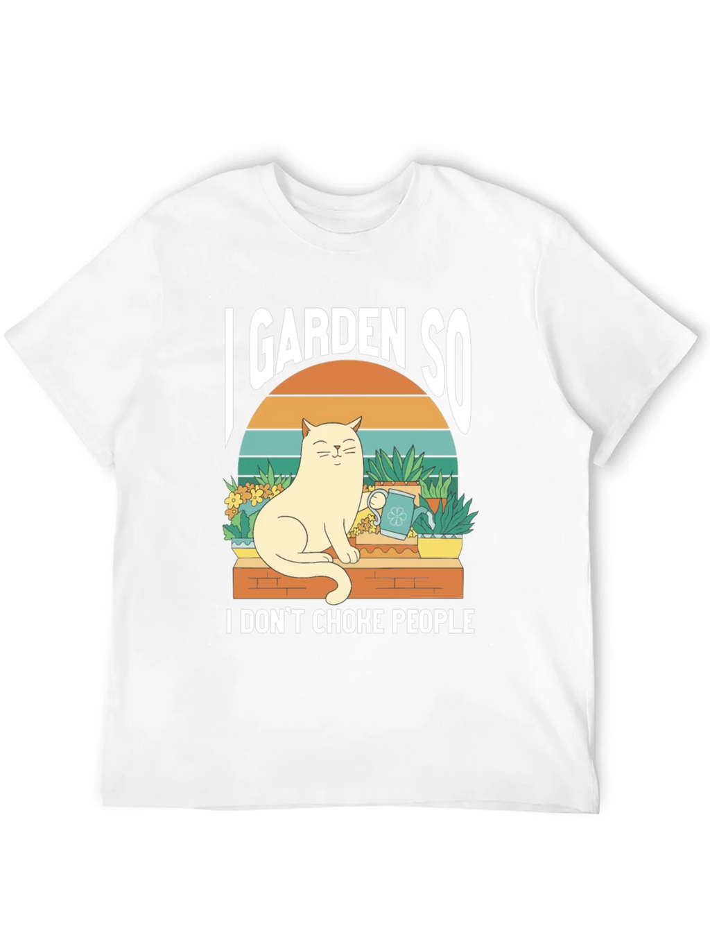 I Garden So I Dont Choke People T-Shirt - Cat Lover Tee product image 3