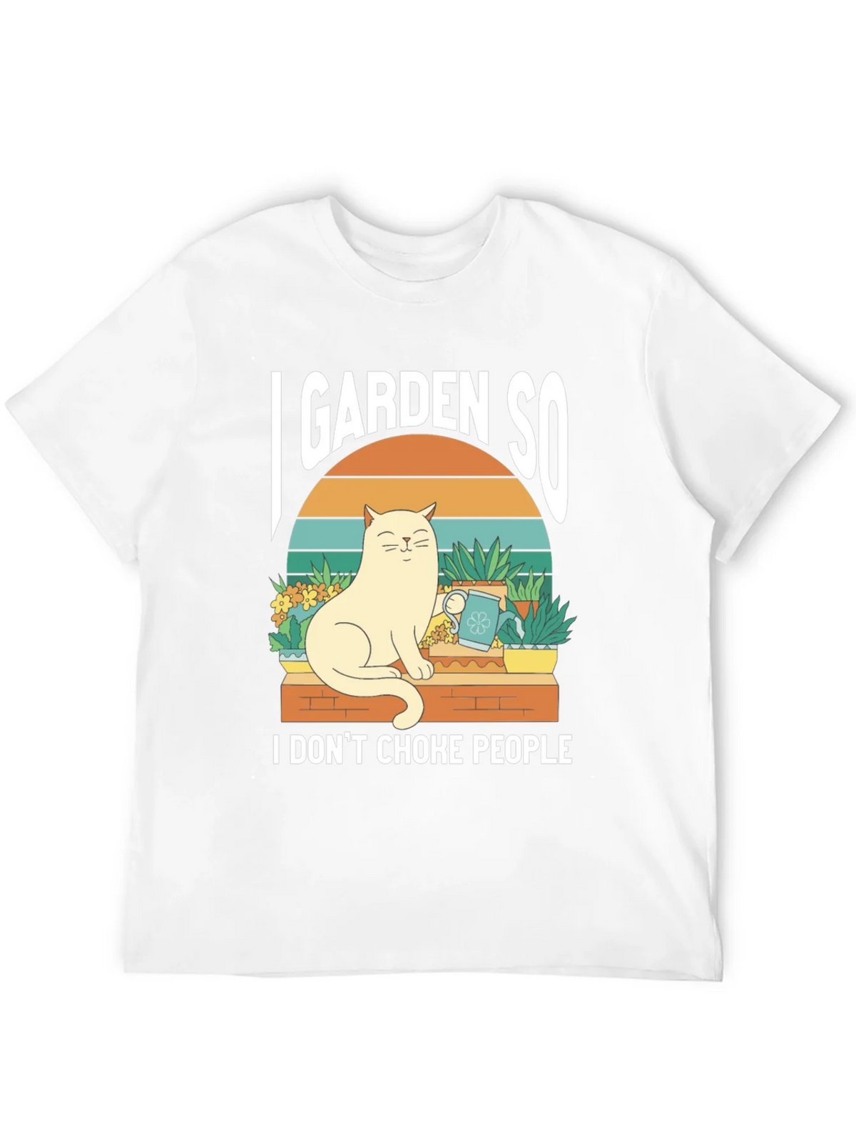 I Garden So I Dont Choke People T-Shirt - Cat Lover Tee product image 3