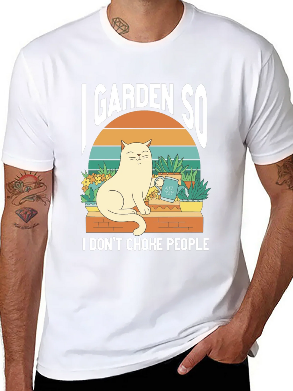 I Garden So I Dont Choke People T-Shirt - Cat Lover Tee product image 10