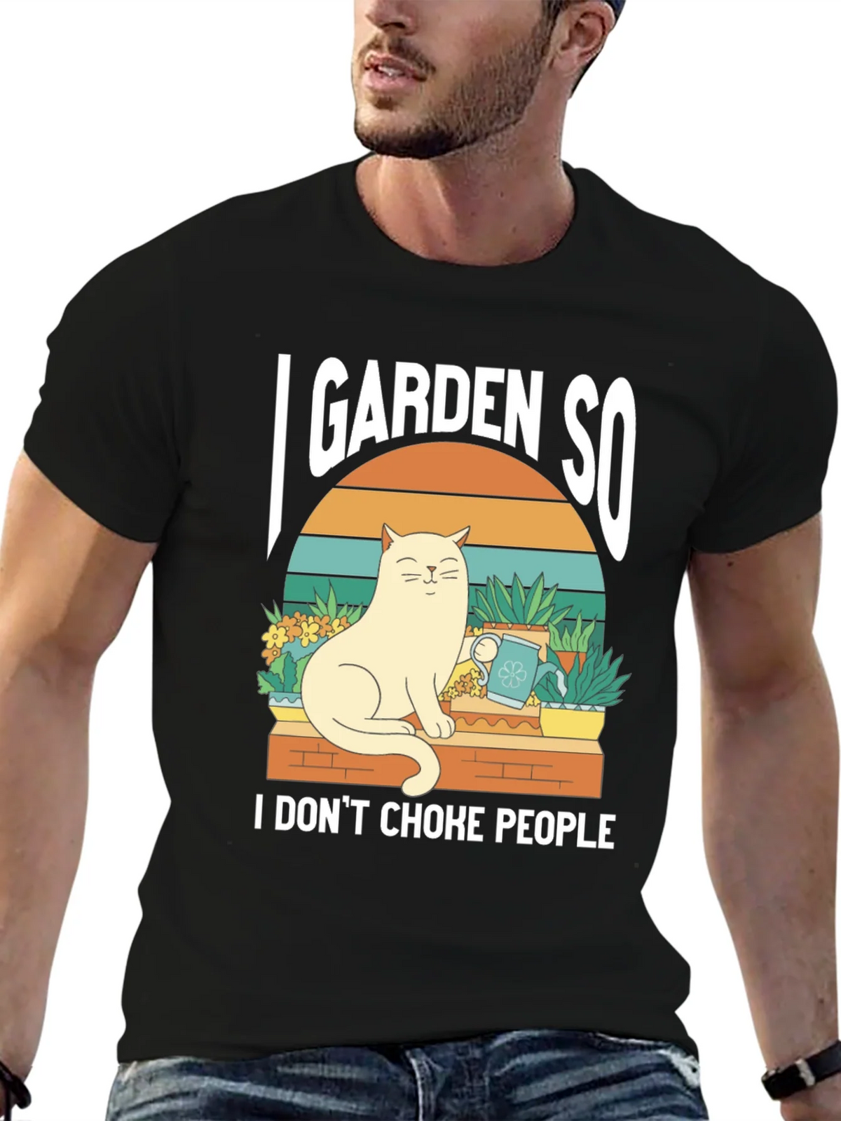 I Garden So I Dont Choke People T-Shirt - Cat Lover Tee product image 9