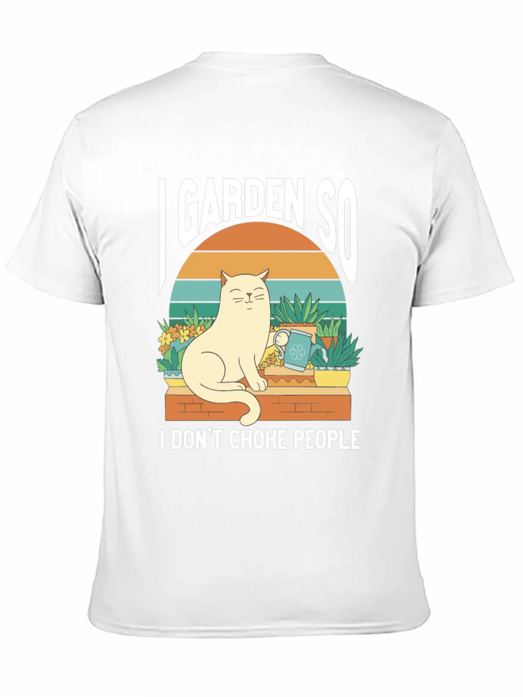 I Garden So I Dont Choke People T-Shirt - Cat Lover Tee product image 2