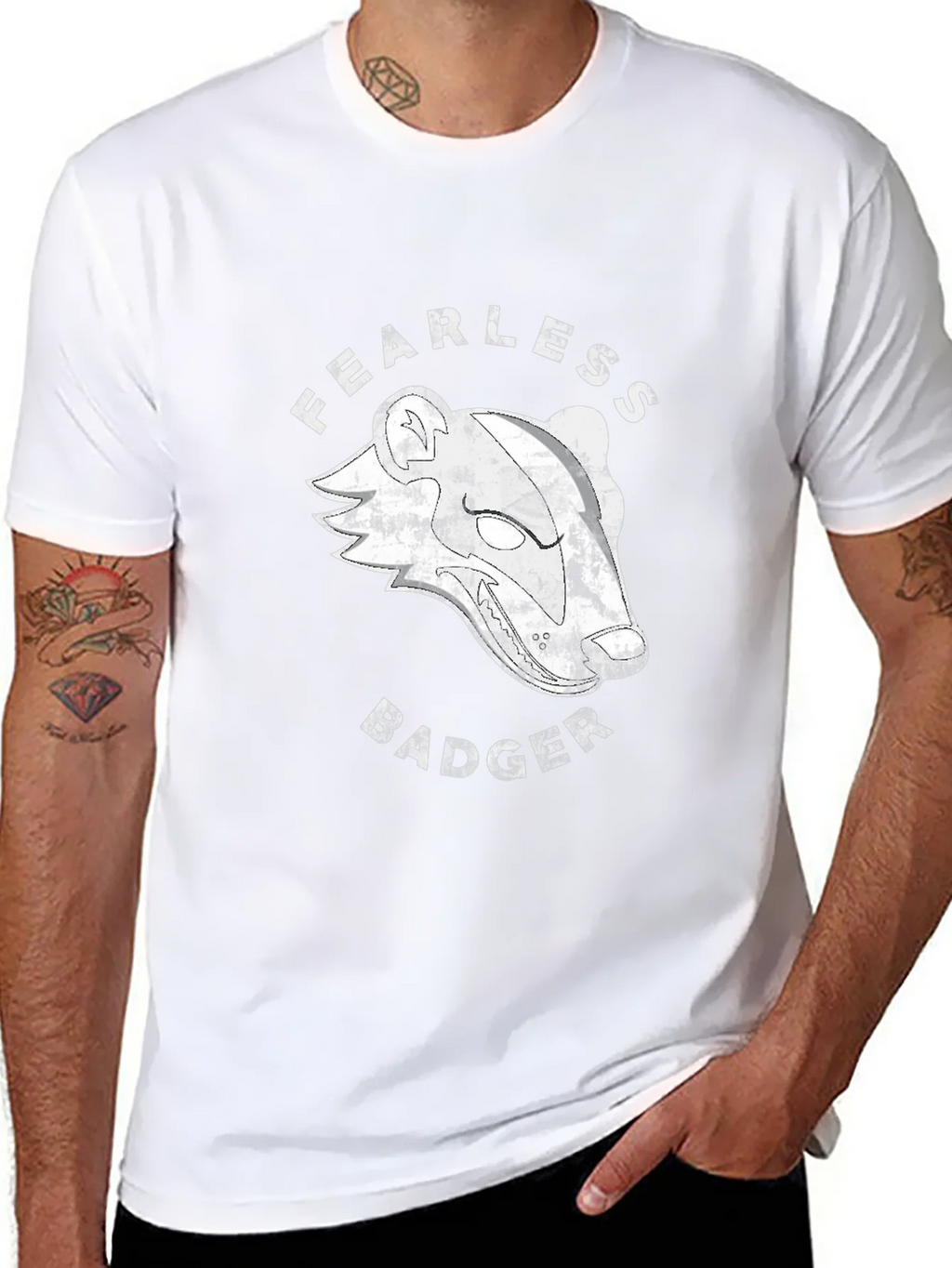 Fearless Badger Graphic T-Shirt - Black product image 10